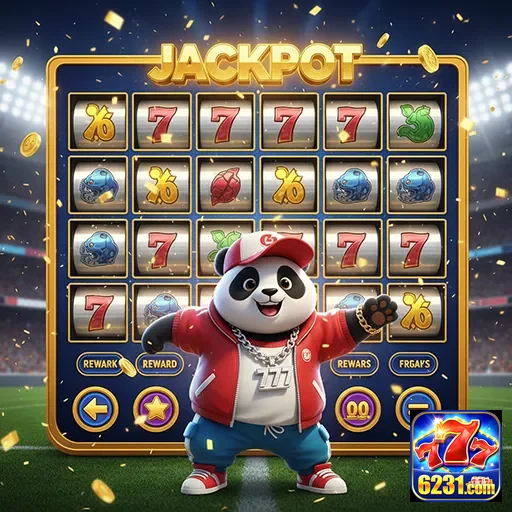 Imagem do slot Jackpot Panda no site 6231, destacando seus divertidos recursos e gráficos vibrantes.