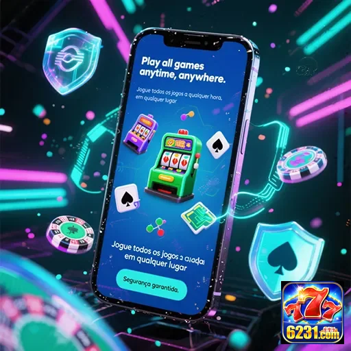 Jogador usando aplicativo de cassino online no celular